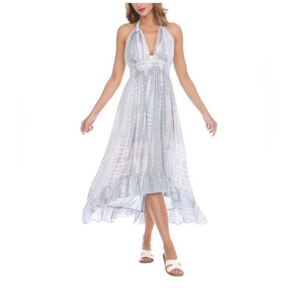 Raviya Tie Dyed Halter Swim Cover Dress XL - Picture 9 of 9